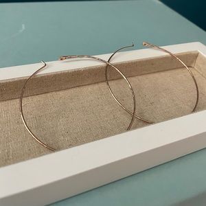 Stella & Dot Essential Hammered Hoops Rose Gold